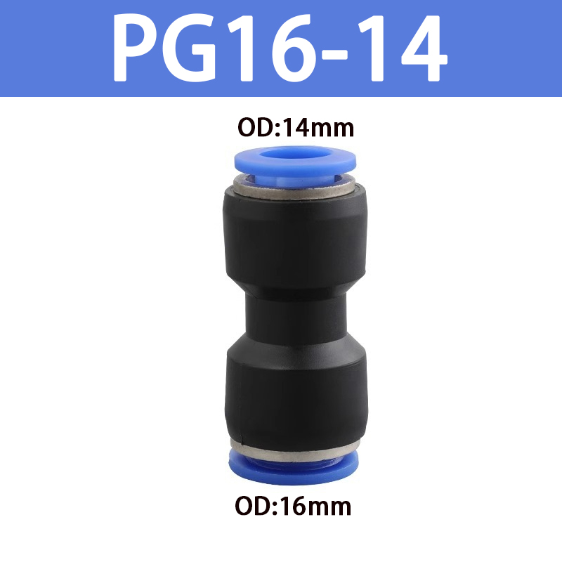 Manguera neumática de empuje tipo táctil, neumática, serie PG, 10mm, 8mm, 6mm, 12mm, 4mm, para acoplamientos rápidos neumáticos, PG6-4 PG6-8 PG6-10: Blanco / 1-1 / 2 pulgadas