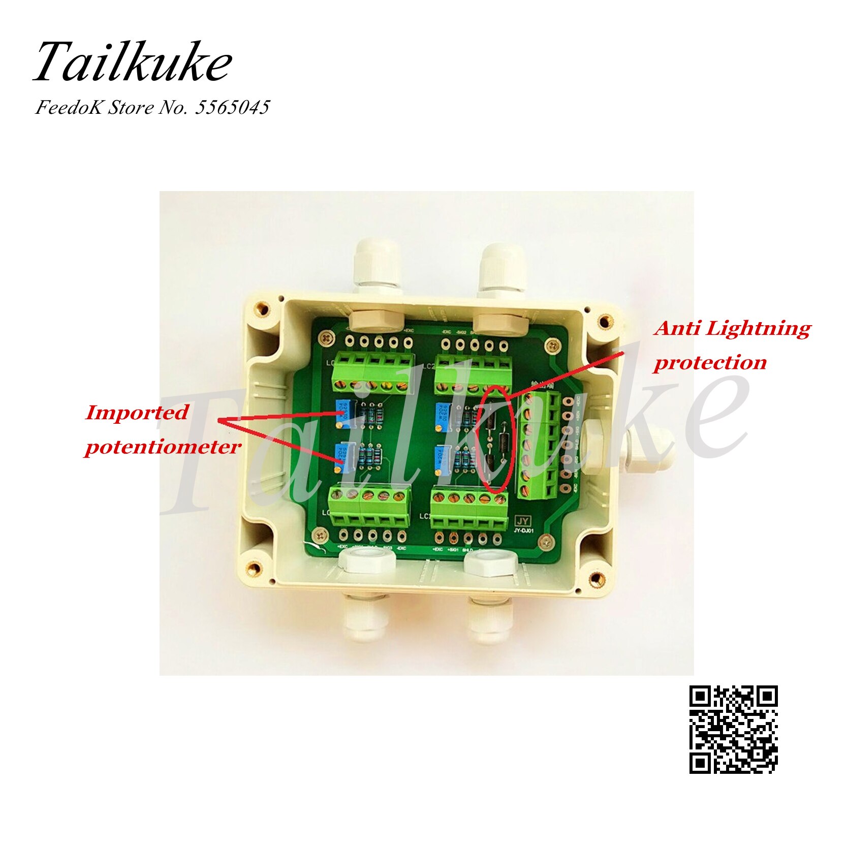 Junction Box / Weighbridge Junction Box / Load Cell Four in One Out 5 Line 100 Tons Electronic Scale Box