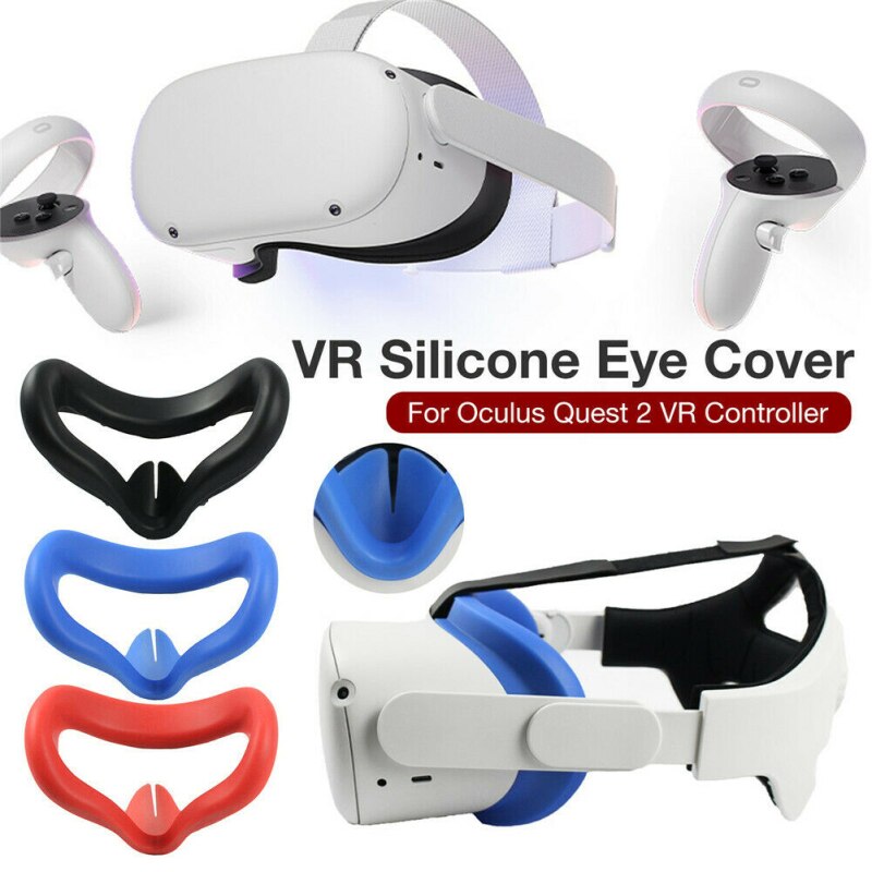 Eye Mask Cover Voor Oculus Quest 2 Vr Bril Siliconen Transpiratie Licht Blokkeren Eye Pad Vervanging Masker Voor Oculus Quest 2