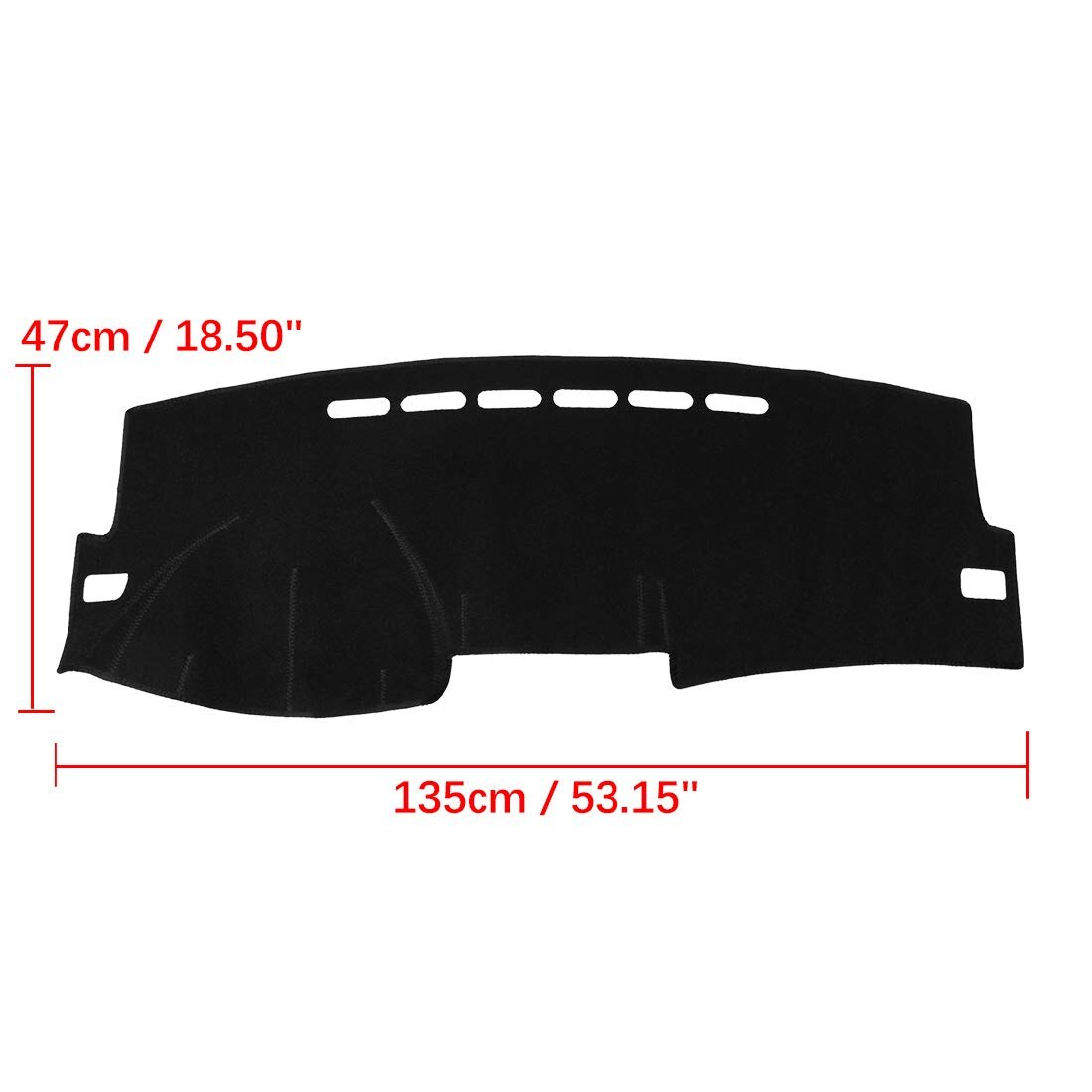 Uxcell cubierta del salpicadero del coche antideslizante negro estera del salpicadero almohadilla del sol para 2007 Toyota Corolla