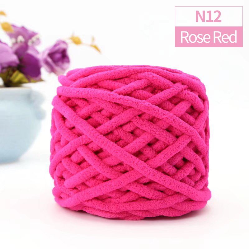 QJH Chunky Blanket Knitting Yarn, Luxury Thick Polyester Jumbo Weaving Crochet Craft Yarns for Throw Blanket Pillows 100g/1Ball