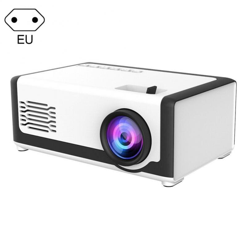 Mini Portable Mobile Phone Video Projector 3D Home Theater Portable Beamer Full HD 1920X1080P Video EU/US/UK/AU Plug Projector: Black EU