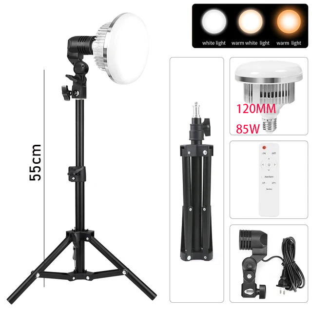 Video Light LED Fill Light Studio Video Light 3200K-5500K Dimmable Bowens Mount Continuous Light Remote Control Video Recording: PURPLE