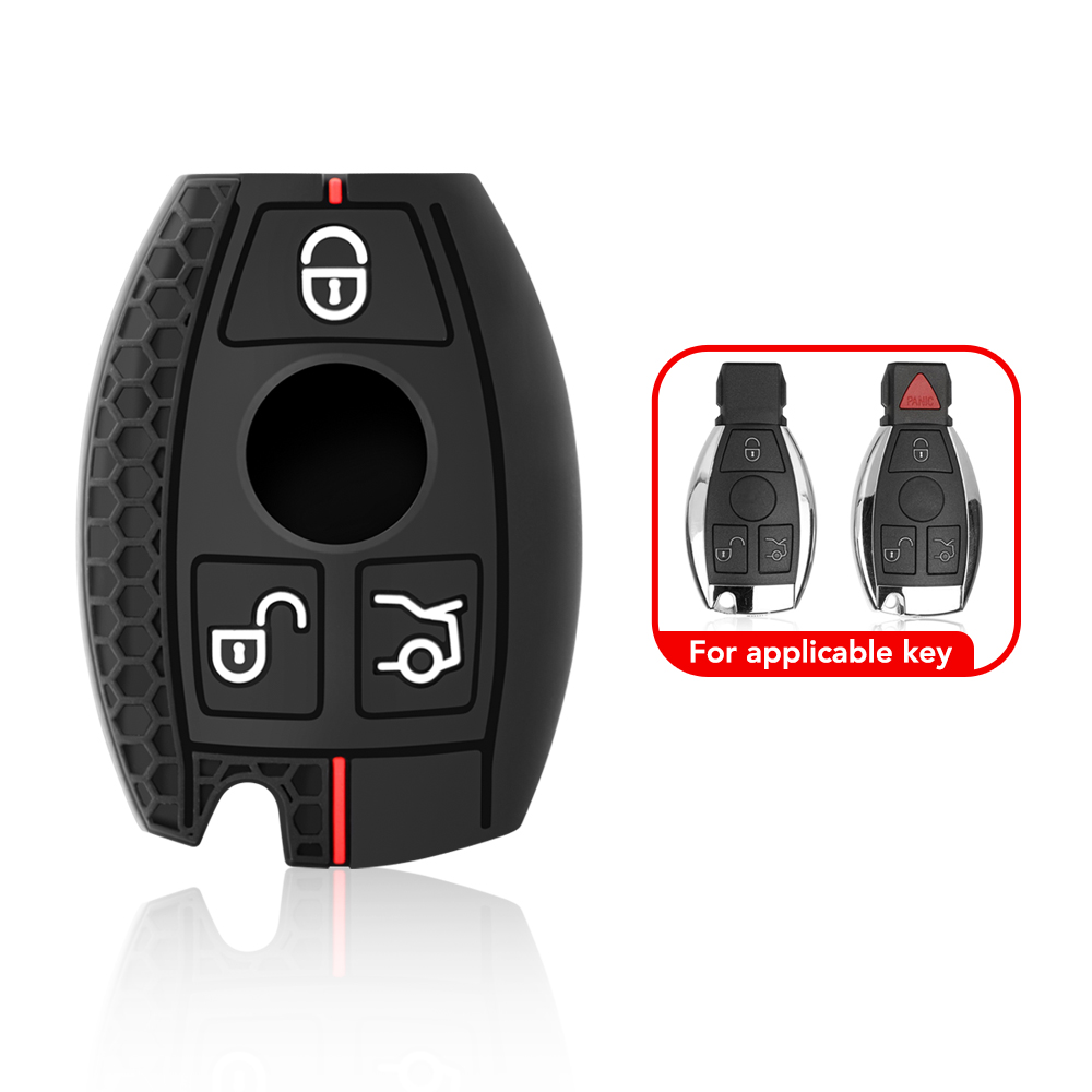 Custodia protettiva per chiave remota per auto in silicone 2/3 pulsanti per Mercedes benz CLS CLA GL R SLK AMG ABCS Guscio protettivo