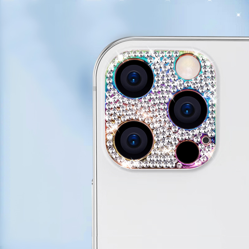 Glitter diamante câmera lente protetor caso para iphone 16 filme 15 14 13 12 11 pro max plus 13 12 mini tela de metal proteger filme: Branco / Bundle6