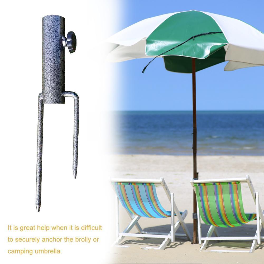 Let opsætning kraftig til park terrasse paraply base jorden strandindsats 35cm udendørs holder bærbar stang justerbar parasol  a8 d 5