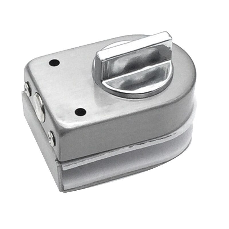Glass Sliding Door Latch Lock Non-Apertured Stainless Steel Glass Door Lock for Shower Room Bathroom Accessories