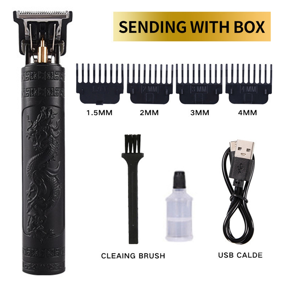 Pro T Clippers Trimmer Elektro Pro Li Trimmer T Blade Trimmer Akku wiederauf ladbar profession elle Glatze USB wiederauf ladbar: Grau