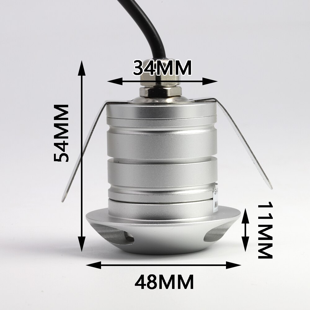 3W LED Underground Light DC12-24V Outdoor Recessed Deck Light Stair Step Light Garden Path Yard Spot Light Sidewalk Lighting