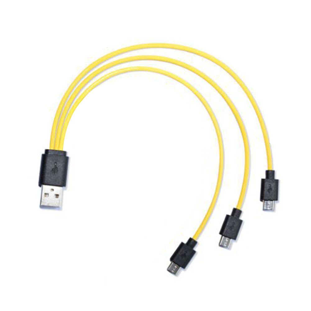 USB 2.0 To Micro USB 5V/2A AA AAA Battery Charging Cable Micro USB Splitter Cord For Samsung Huawei Google Phones Tablets: 1 to 3 USB cable