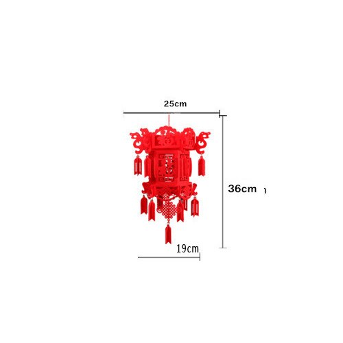 DIY Wedding Festive Red Lantern Wedding Room Decorations Year's Day Scene Decoration Spring Festival Palace Lantern: S