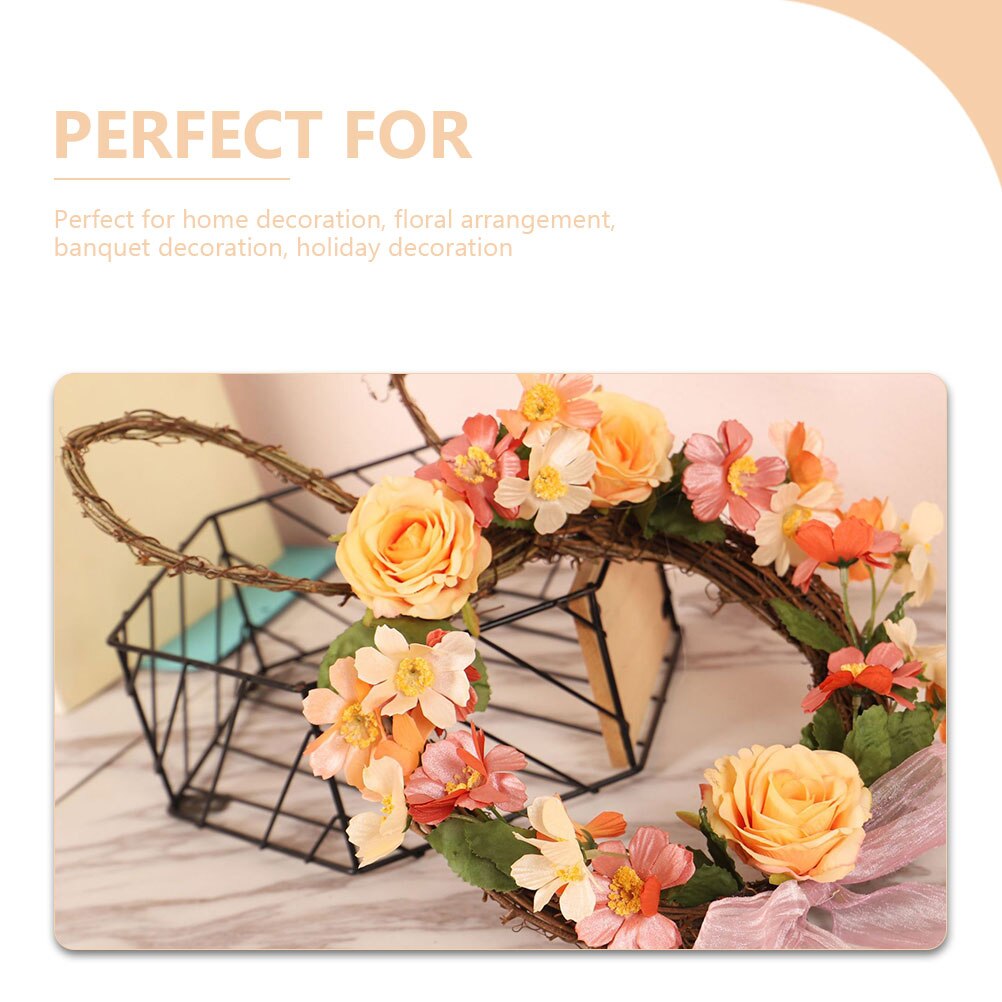 Easter Flower Wreath Easter Hanging Wreath Decor Exquisite Easter Wreath Ornament