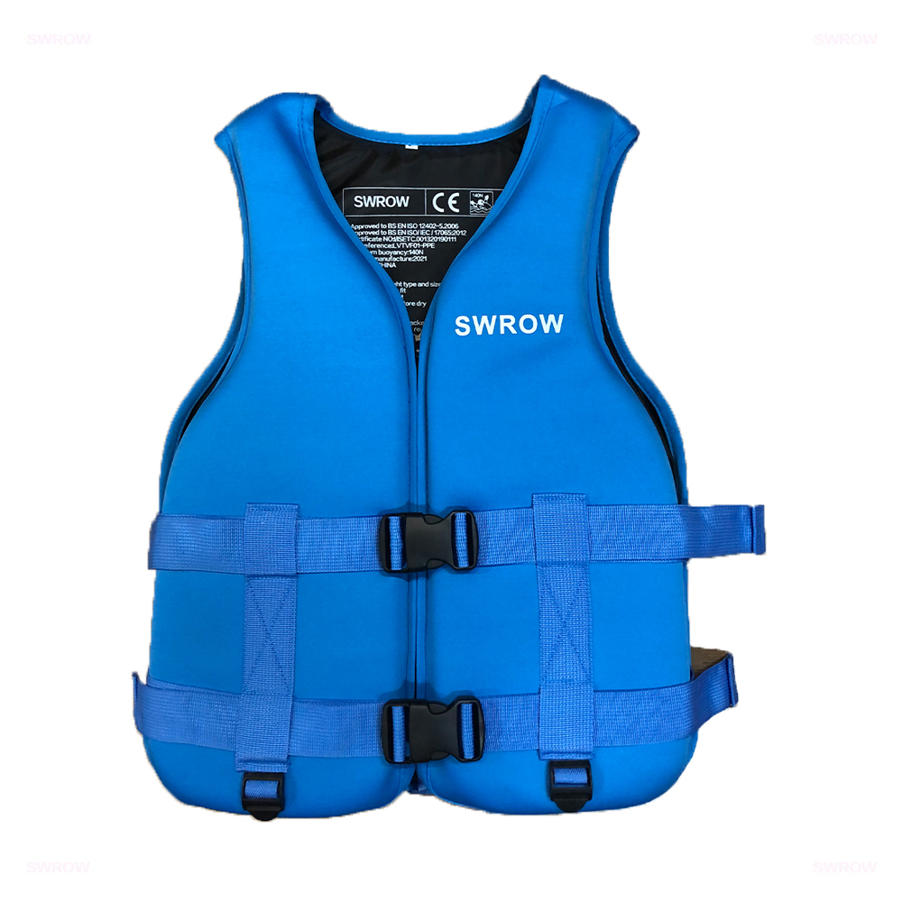 Chaleco salvavidas de neopreno para Rafting al aire libre para adultos, natación, pesca, hombres y mujeres, chaleco salvavidas, snorkel, kayak, canotaje, traje de supervivencia: L / Blanco