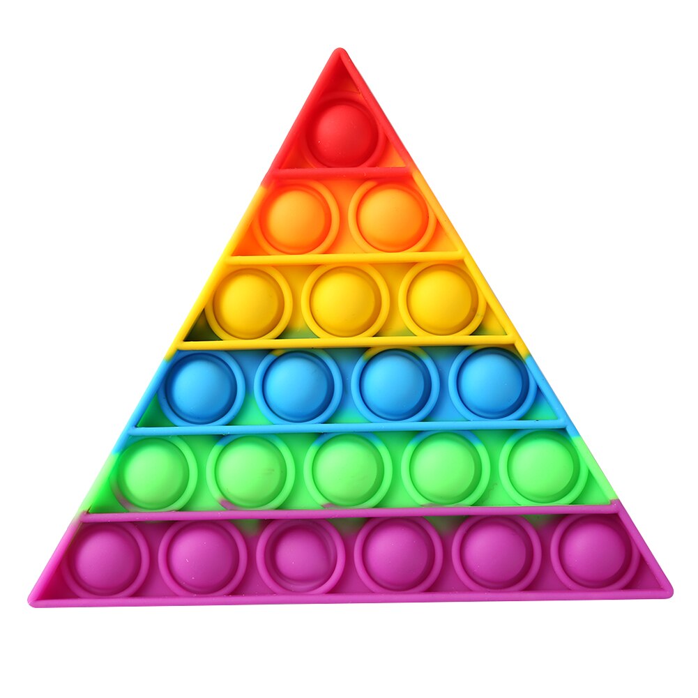Triangle Push Bubbles Sensory Toy Safe Desktop Puzzle Funny Decompression Toys Anti-Stress Portable Vent Toys Stress Reliever