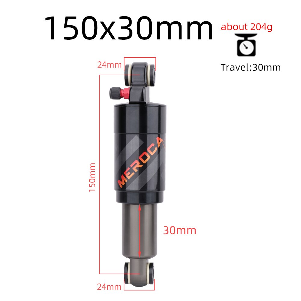 MEROCA Mountainbike Luft Stoßdämpfer 125mm/150mm/165mm/190mm/200mm Rolle Legierung MTB Falten Fahrrad Hinten Schock Radfahren Teile