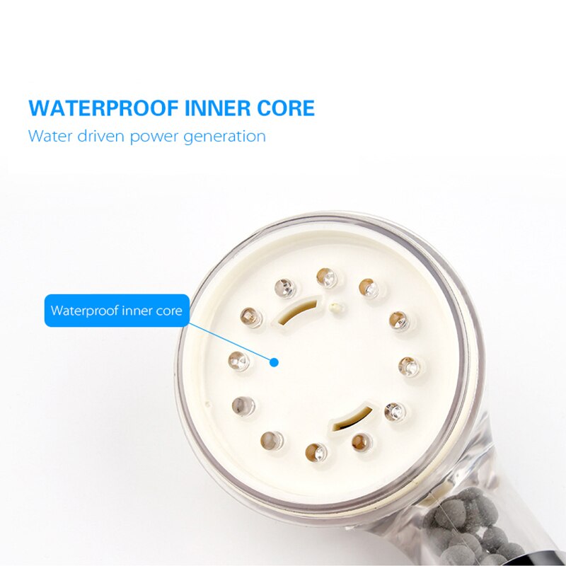 Lumière LED pomme de douche contrôle de température buse de douche couleur luminothérapie Anion bain pomme de douche LED veilleuses buses de bain