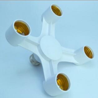Fotostudio lampen lampvoet houder lampfitting splitter adapter voor studio daglicht  (e27-e27): 4 in 1