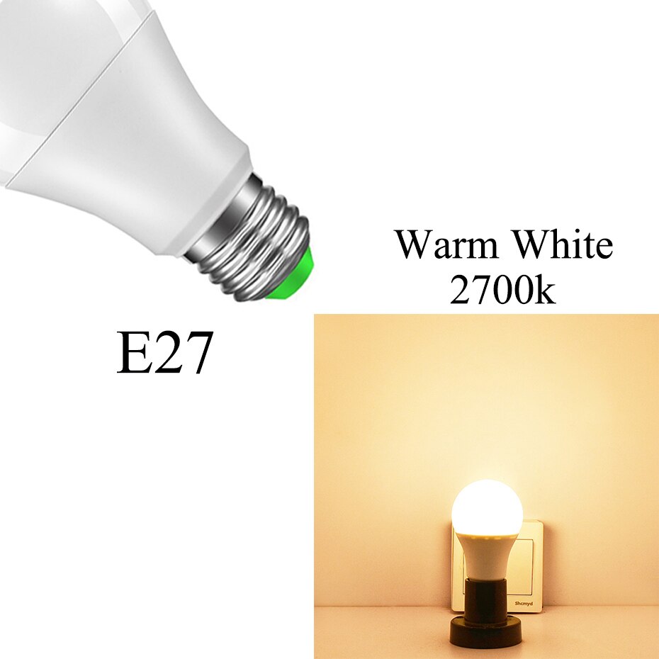LED Dusk to Dawn Light Bulb 10W 15W E27 B22 Smart Light Sensor Bulbs AC85-265V Automatic Indoor/Outdoor Lighting Lamp for Porch: E27 Warm White / 15W
