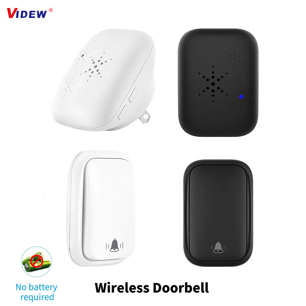 VIDEW Wireless Doorbell Self-Powered Smart Door Bell with Chime Waterproof Home Cordless Ringing DingDong Timbre Call