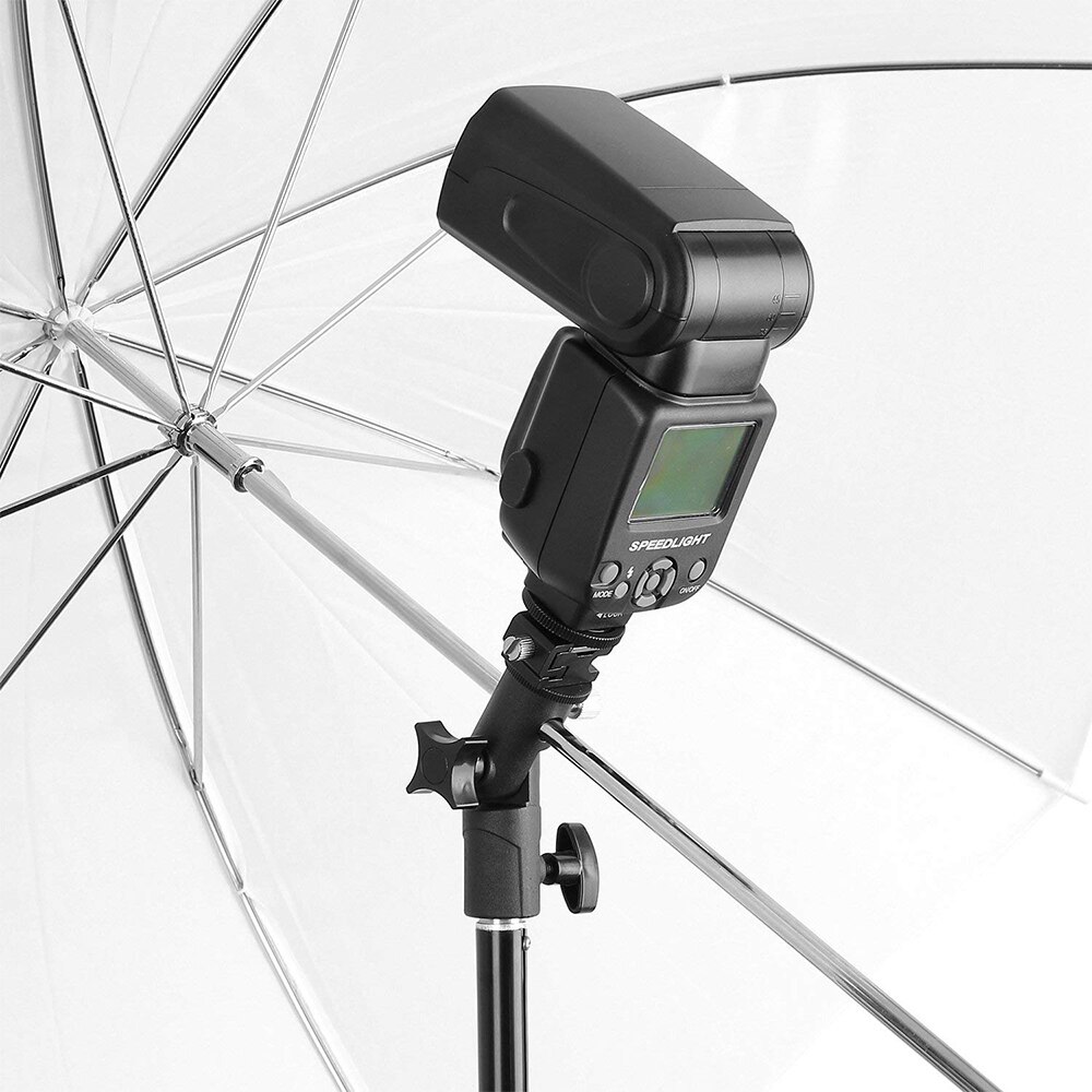 Fotografi tilbehør blitz lys beslag stander speedlite holder adapter 1/4 &quot; 3/8 &quot; mount sko fotografering flash triopod