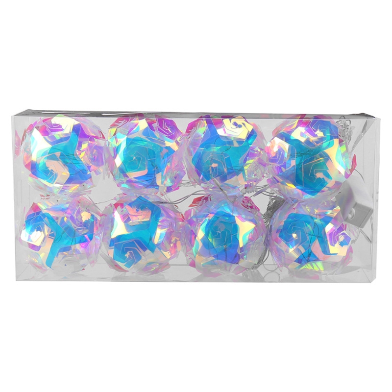 8 LED Globe Ball String Lights Indoor Outdoor Fairy Lights for Christmas Tree Garden Fence Paito Yard Home Party Decoration: Colorful