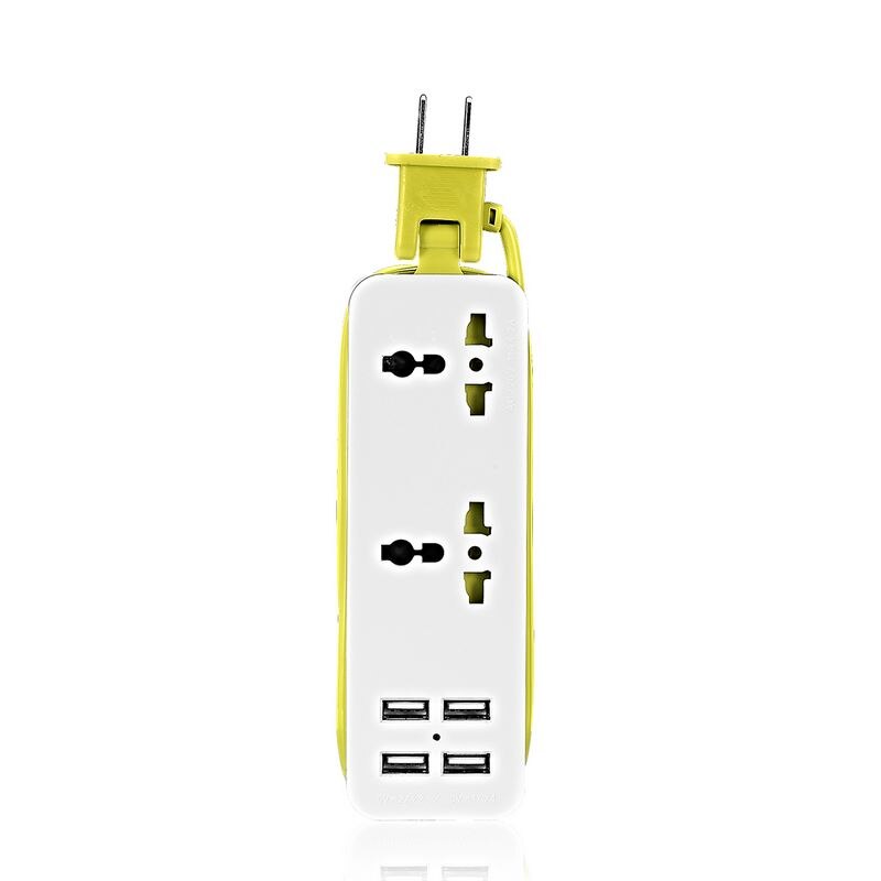 EU Power Strip With USB Portable Extension Socket US UK European Plug 1.5m Cable Power Strip Travel Adapter Smart Phone Charger: US Plug 2 ac socket