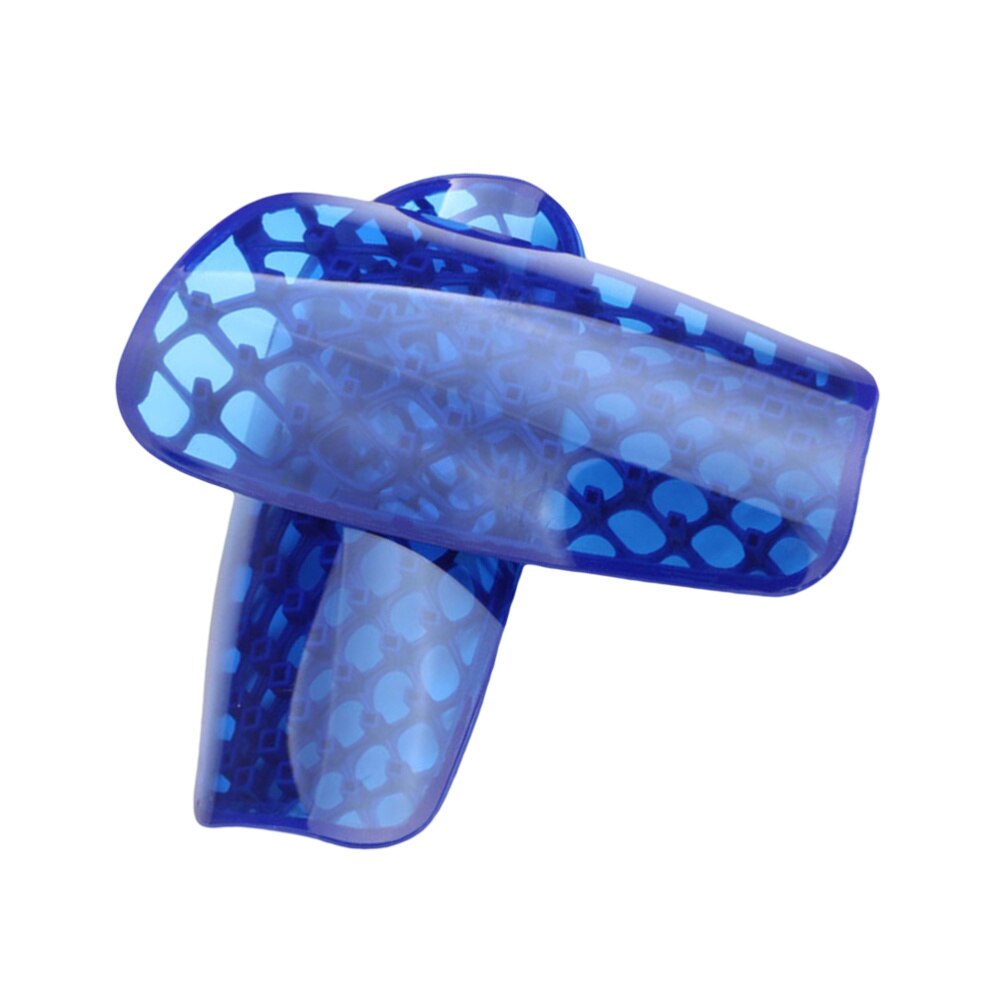 1 Pair Lightweight Breathable Football Calf Protector Hollow Sports Gear Soccer Equipment for Adult(Blue)