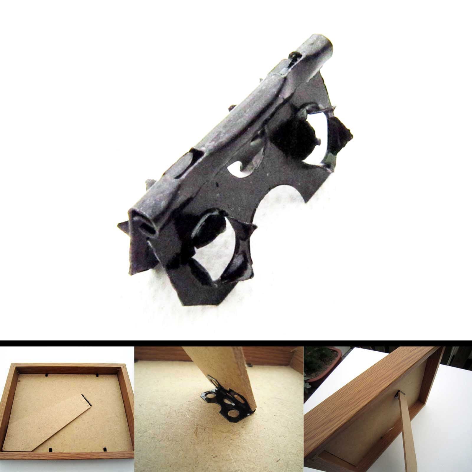 50pcs Fix Connect Picture Photo Artwork Frame Furniture Back Board Backboard Support Stand Leg Feet Barbed Hinge no need screw