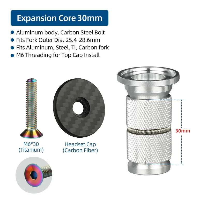 Plugue de compressão de bicicleta, parafusos de expansão de fone de ouvido, inserção de tigela, montagem de tampa superior, 1 1/8 ", porcas expansoras, âncora de garfo de carbono: Verde