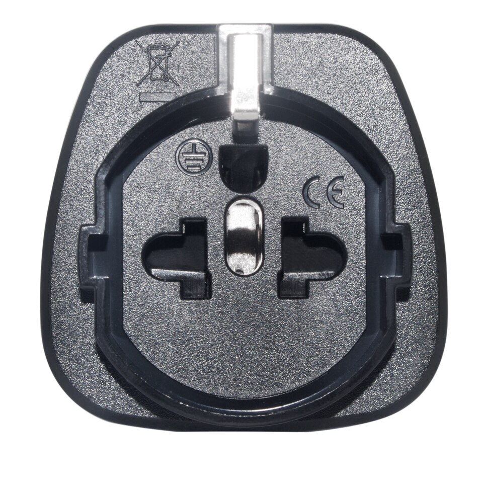 US American 2 Pins AC Power Electric Plug To EU US Italy Plug Universal International World Travel Adaptor Adapter Converter: Black