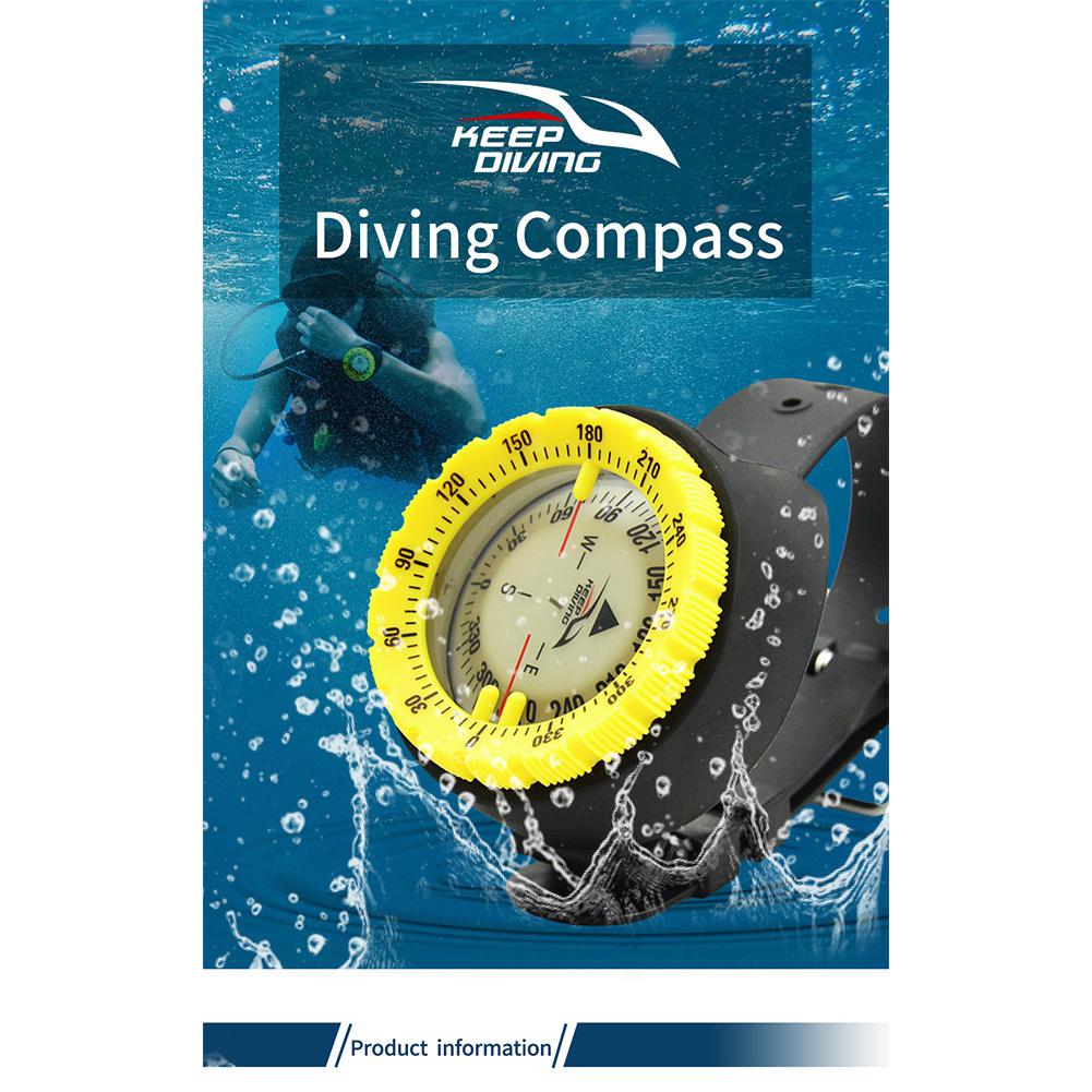 Duikhorloge kompas lichtgewicht draagbaar waterdicht plastic voor zwemmen duiken watersport accessoire uitrusting