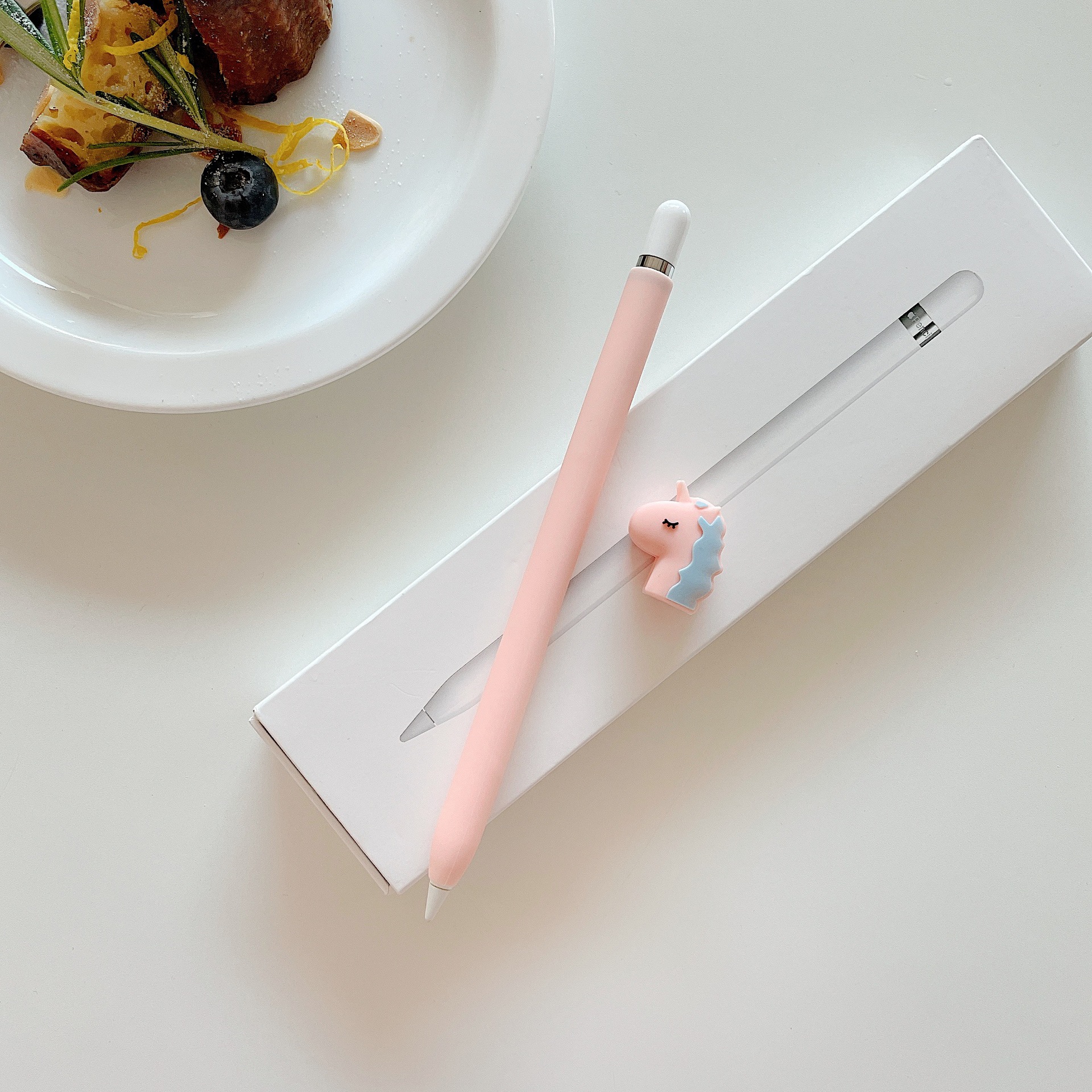 Capa protetora para tablet de pata de gato, para apple pencil 1 2 ipad air 1 2 3 4 5 10.2 10.9 pro 11 12.9 i pad 10 9 8 7 6 caneta capa de silicone: 12.4 / Vermelho
