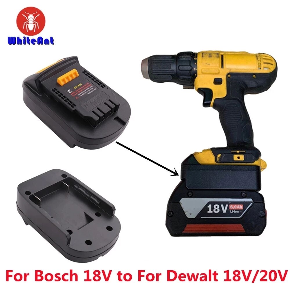 Bs18dl batteri adapter til bosch 18v batteri brug til dewalt 18v/20v li-ion batteri elværktøj 4- pin konverter