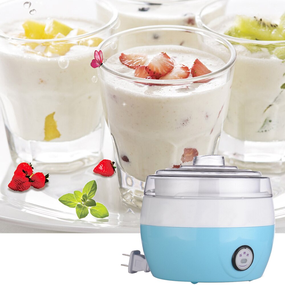 Behokic mini 220v 1l elektrisk automatisk yoghurt maker maskine yoghurt diy værktøj plast liner container kithchen apparat