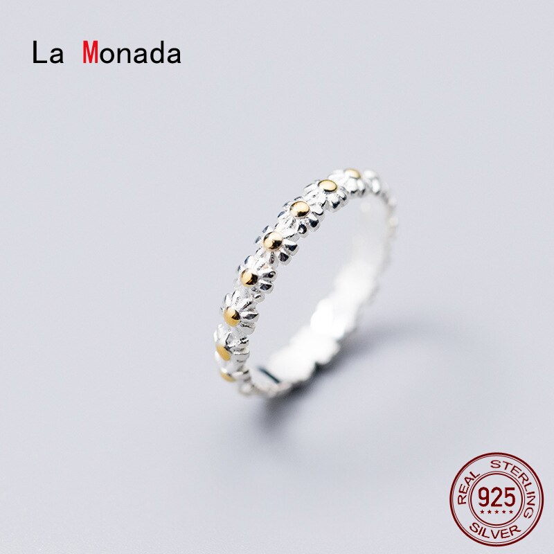 La Monada mały kwiat palec kobiety moloścień 925 srebro minimalistyczne molościenie dla kobiet 925 srebro grzywny w Jewerly molościenie kobieta