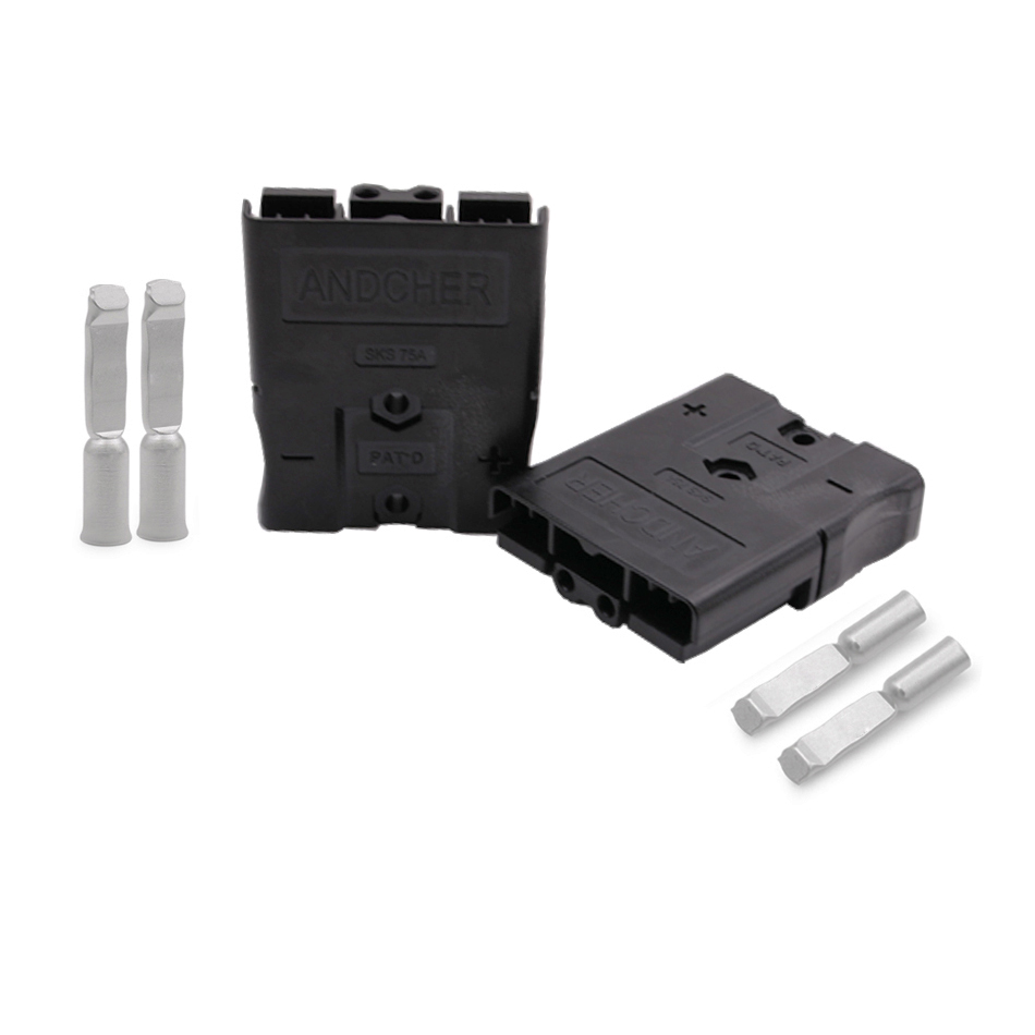 1Pair/2pcs Andersons SBS75X 75A 600V Lithium Battery Connector with 4 Signal Communication Auxiliary Power Charging Head SBS 75X