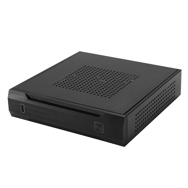 Dunne Itx Mini Case Htpc Home Theater Horizontale Itx Behuizing Secc Pc Computer Kast Mini-Atx Gaming Desktop Chassis: Default Title