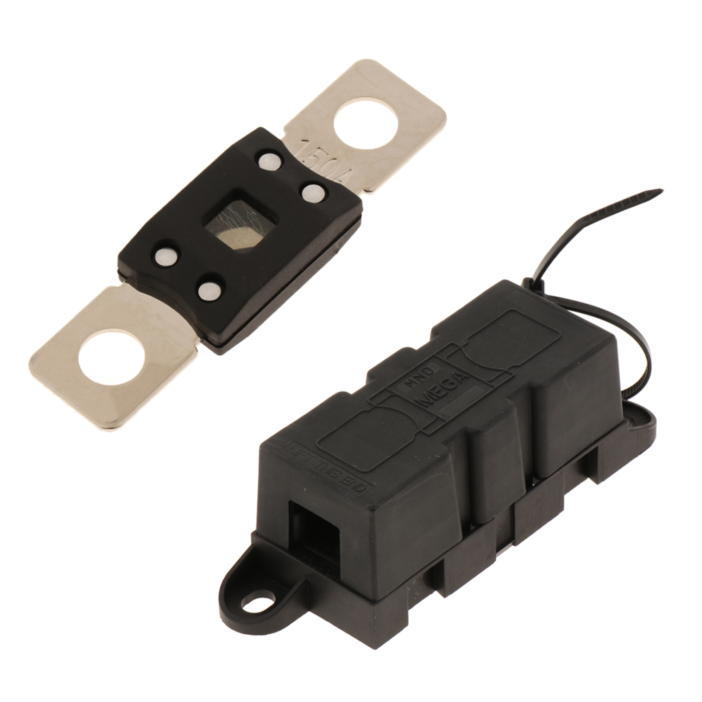 Mega Bolt Down Auto Zekering Tijd Delay-150A 32V + Mega Zekering Holder-300A Voor Heftruck Rv Camper Yacht Auto Golf winkelwagen Marine