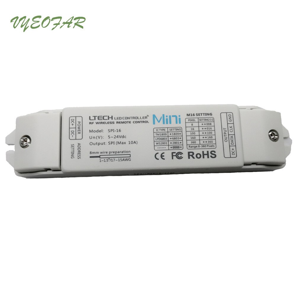 SPI-16+M16 LED SPI controller Dream Magic Pixel Controller RF Remote ws2812/2811/2801,TLS3001,LPD6803,9813 Driving IC