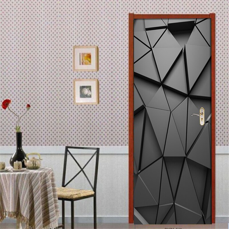 Door Stickers DIY 3D Mural For Living Room Bedroom Home Decor Poster PVC Self adhesive Waterproof Door Sticker Decals