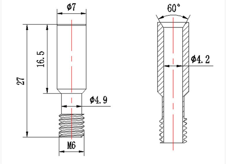 10 pcs 3D acessórios da impressora 1.75 milímetros mangueira de tubo de Teflon CS-10 alimentação bico garganta