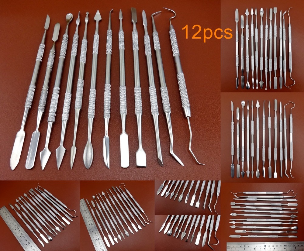 12 stk voksmønster læder håndværk modellering gravering udskæring skær kniv værktøjssæt guldsmed tandsmykker syning udskæringssøm