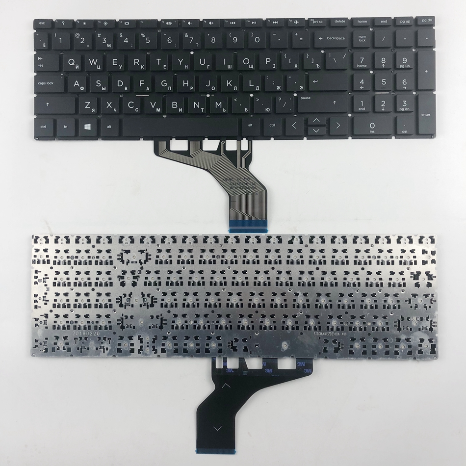 US UK Russian Laptop keyboard For HP 15-DA 15-DB 15-DX 15-DR 250 G7 255 G7 TPN-C136 TPN-C135black RU US UK Layout: Black