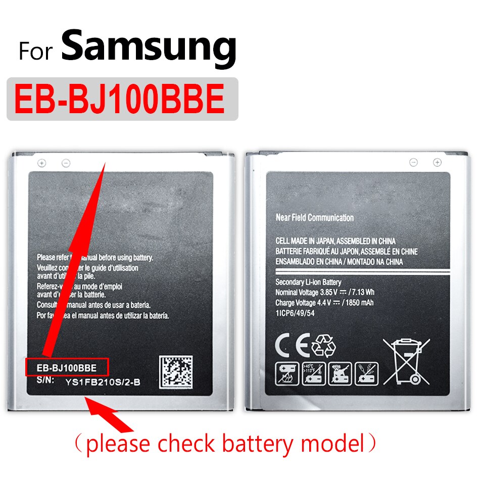 • Batteria EB-BJ120CBE per Samsung Galaxy mini GT S5570 S5250 S5330 S5750 S7230 T499 J120F J250F J260F G530H: EB-BJ100BBE