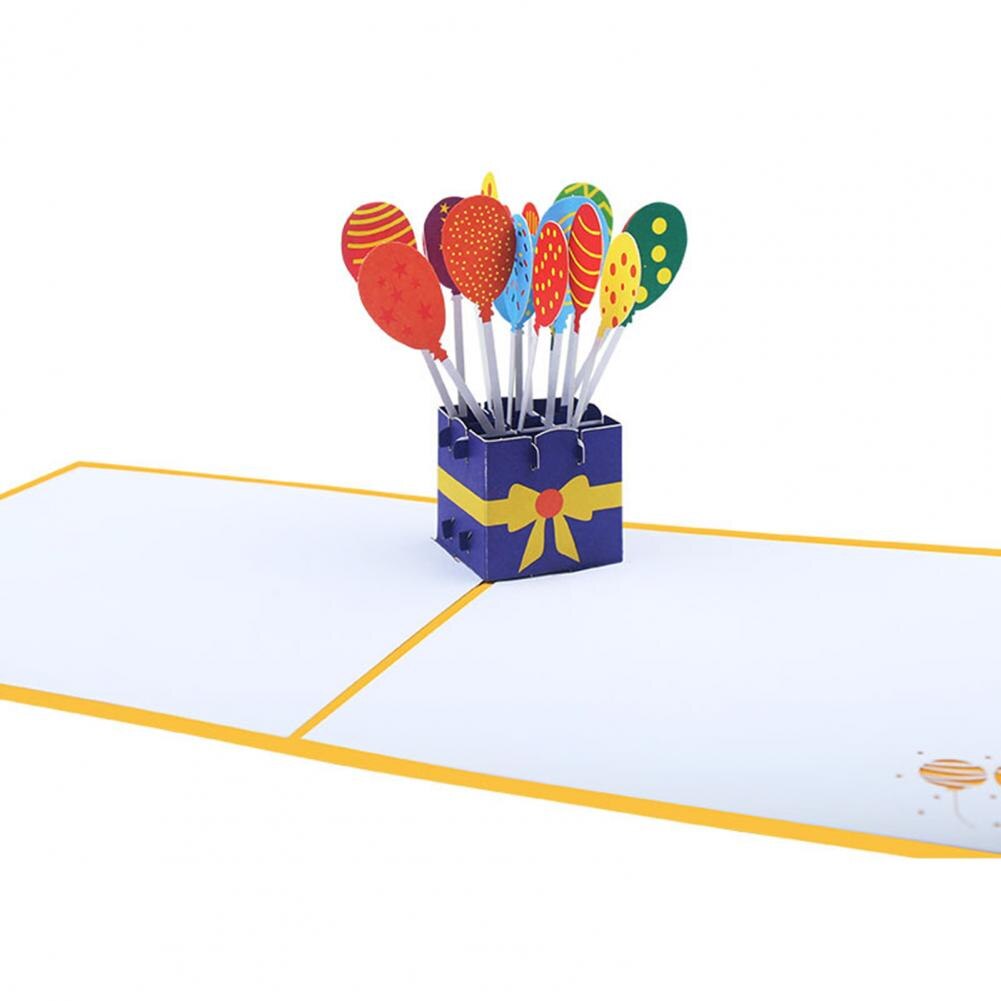 3D Greeting Invitation Card Handmade Paper Carved Birthday Cake Celebrate Supply Invitations Letter Greeting Cards