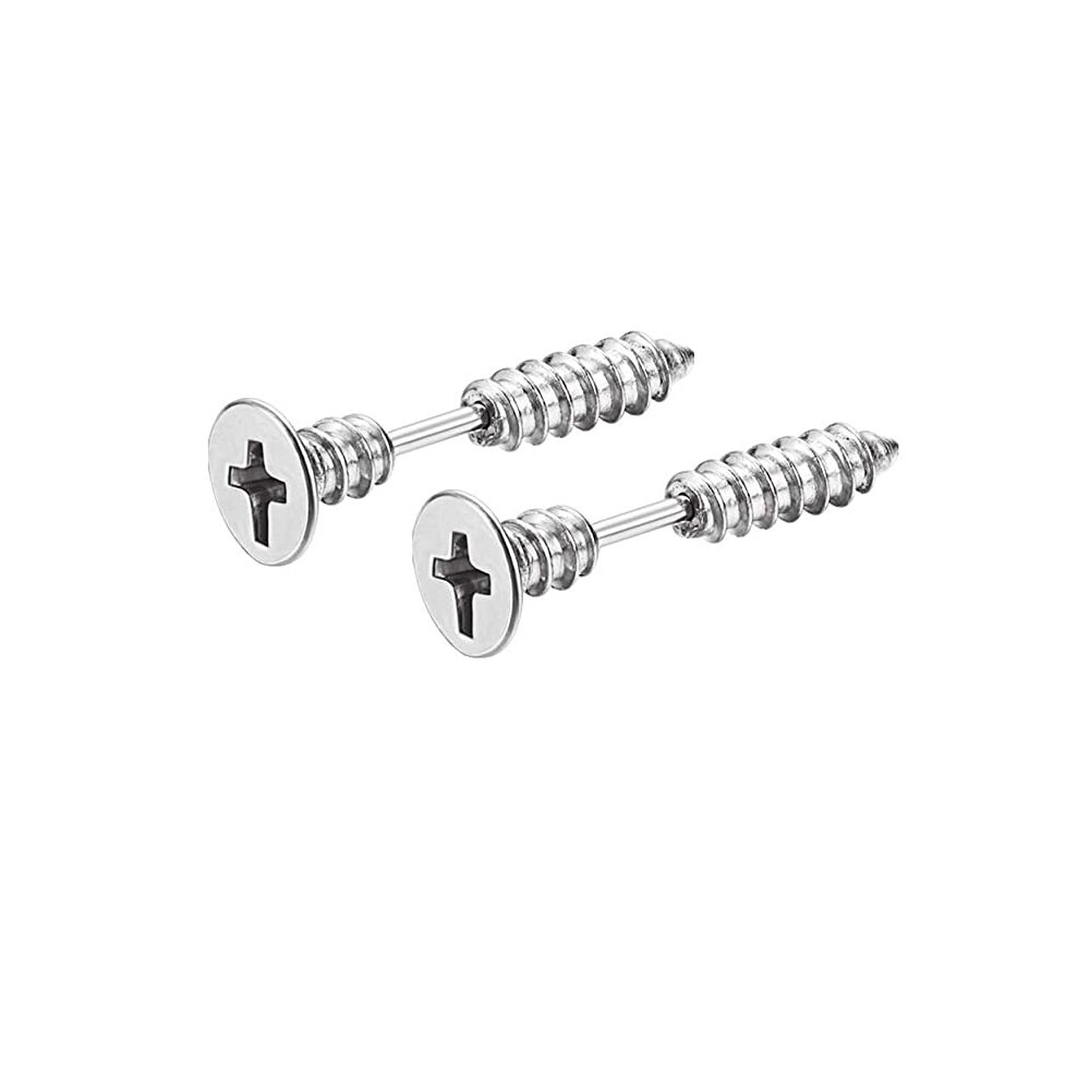 5 Pairs Punk Men &amp; Women Stud Earring Anti Allergic Stainless Steel Body Piercing Whole Screw Stud Earrings Funny jewelry: 1 Pair-Style B2