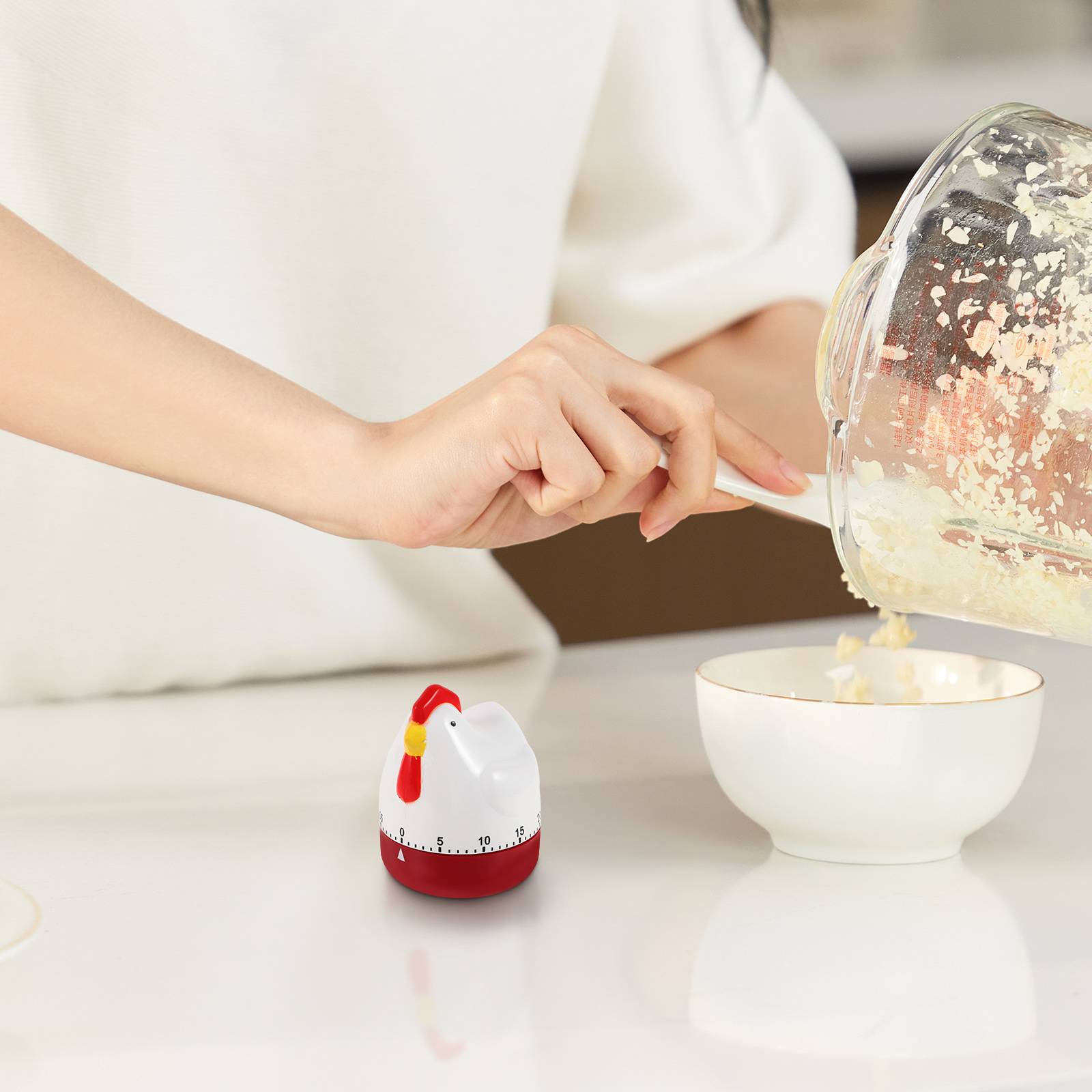 Kitchen Timer Adorable Cooking Chicken Shaped Plastic Baking for Timing Device Mechanical Portable