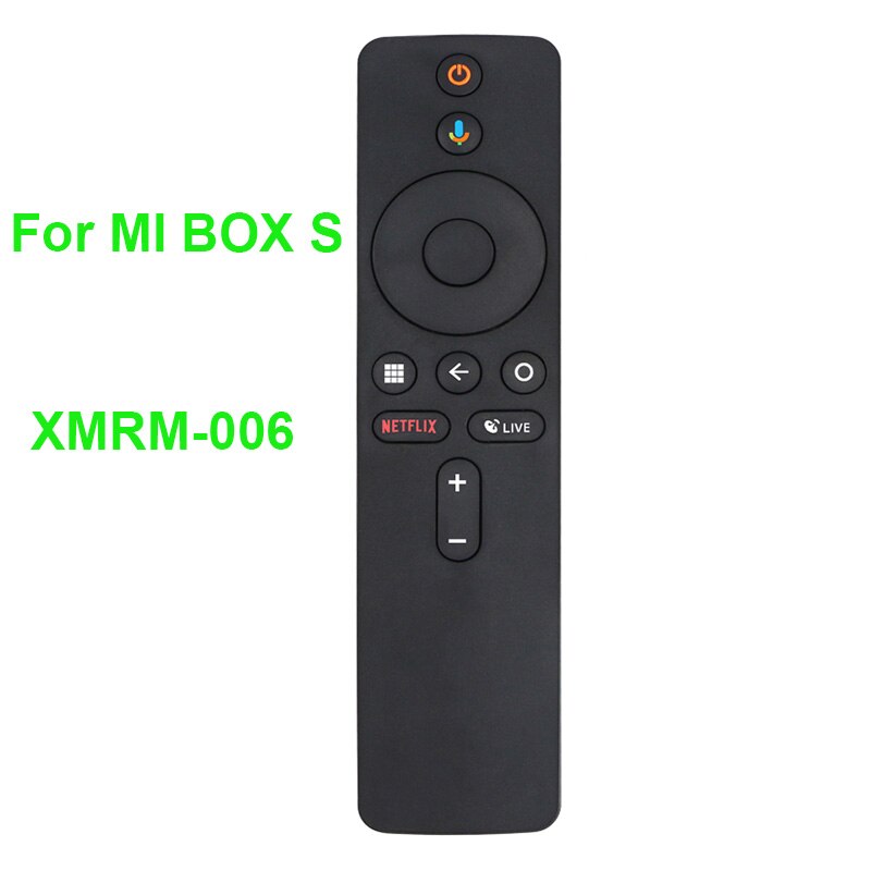 Erstatning for xiaomi mi tv / mi box s stemme bluetooth fjernbetjening med google assistent kontrol: Sort