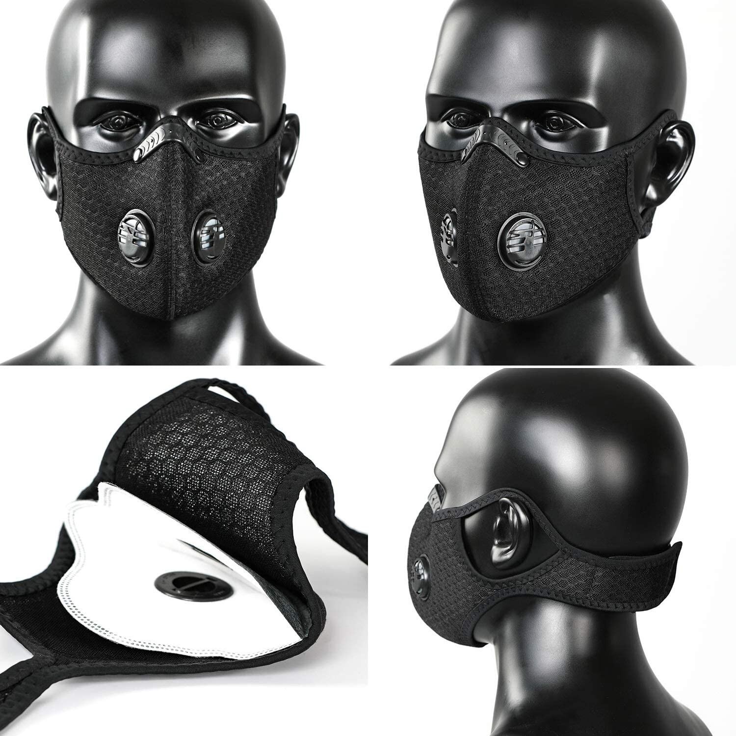 Volwassen Respirator Ski Fasemask Met Filters Stofdicht Herbruikbare Wasbare Bandana Universele Mode Gedrukt Masque Bandana