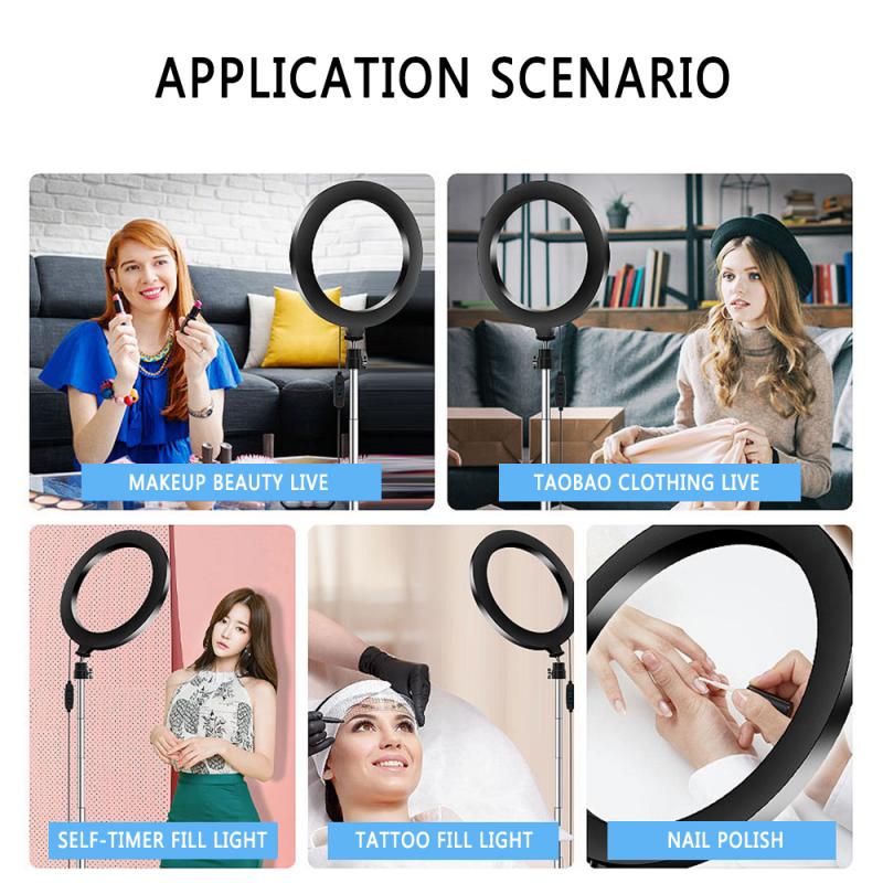 For Sony Canon Samsung Nikon Ring Light With Stand LED Camera Selfie Light Ring For Tripod And Phone Holder For Video Photograph